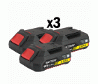 Taladro atornillador percutor a batería 18V, 3 Bat. 2.0Ah PROFESIONAL, con 3 funciones PBL 2122 P3IK