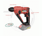 Martillo Rotativo a batería 18V PROFESIONAL ROCKY L2014 + Batería 4.0Ah + cargador + Bosa de transporte