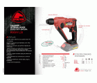 Martillo Rotativo a batería 18V PROFESIONAL ROCKY L2014 + Batería 4.0Ah + cargador + Bosa de transporte