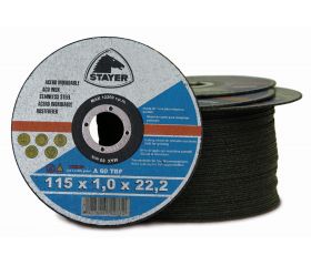 Disco abrasivo profesional para Inox-metal extrafino, Caja 100 uds. disco Extrafino Inox Estándar Ø115x1x22,3