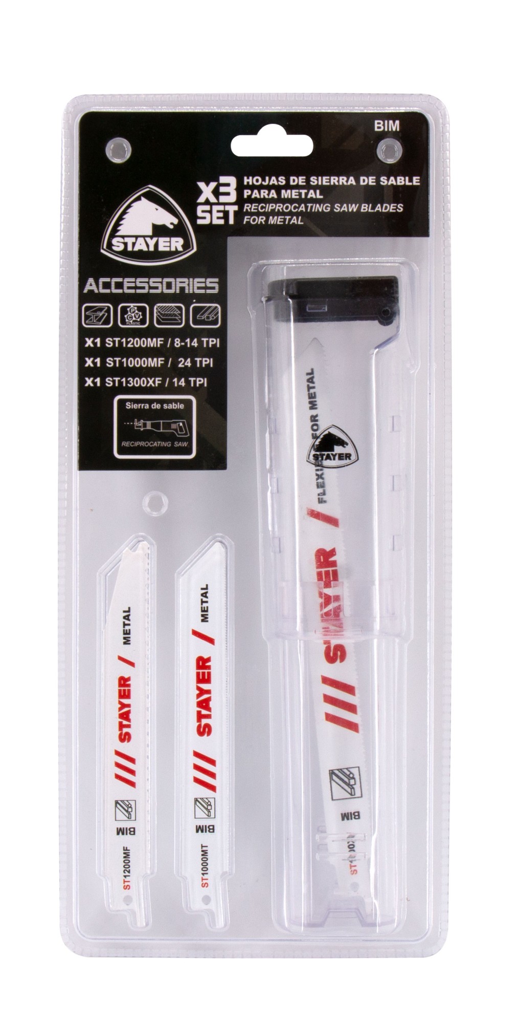 3 Hojas de Sierra de Sable BIM para Metal.