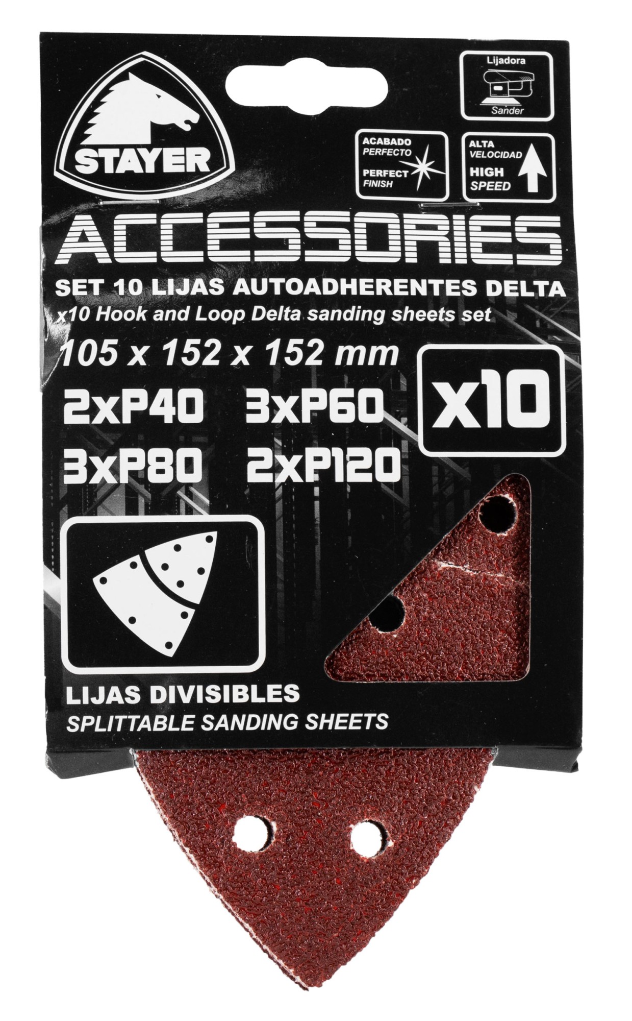 Set 10 Lijas 150 x 100 mm