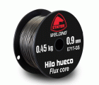 Bobina de hilo Flux Core (hilo hueco) de 0.45Kg. 0.9mm.