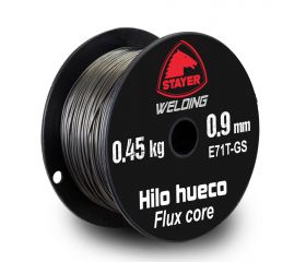 Bobina de hilo Flux Core (hilo hueco) de 0.45Kg. 0.9mm.