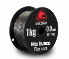 Bobina de hilo Flux Core (hilo hueco) de 1Kg. 0.9mm.