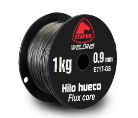 Bobina de hilo Flux Core (hilo hueco) de 1Kg. 0.9mm.