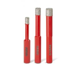 Set 3 brocas (exagonales) diamantadas