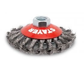 Cepillo cónico de alambre trenzado