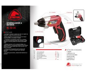 Atornillador PROFESIONAL a batería de 3,6V, BL 50 CK