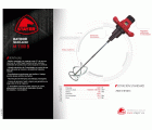 Batidor mezclador PROFESIONAL con 2 velocidades mecánicas, M 1100 BK