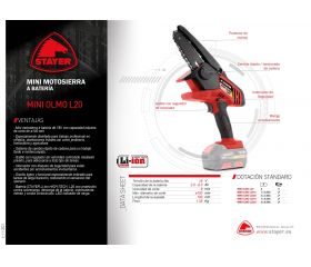 Mini Motosierra PROFESIONAL a Batería de 18V, MINI OLMO L2012
