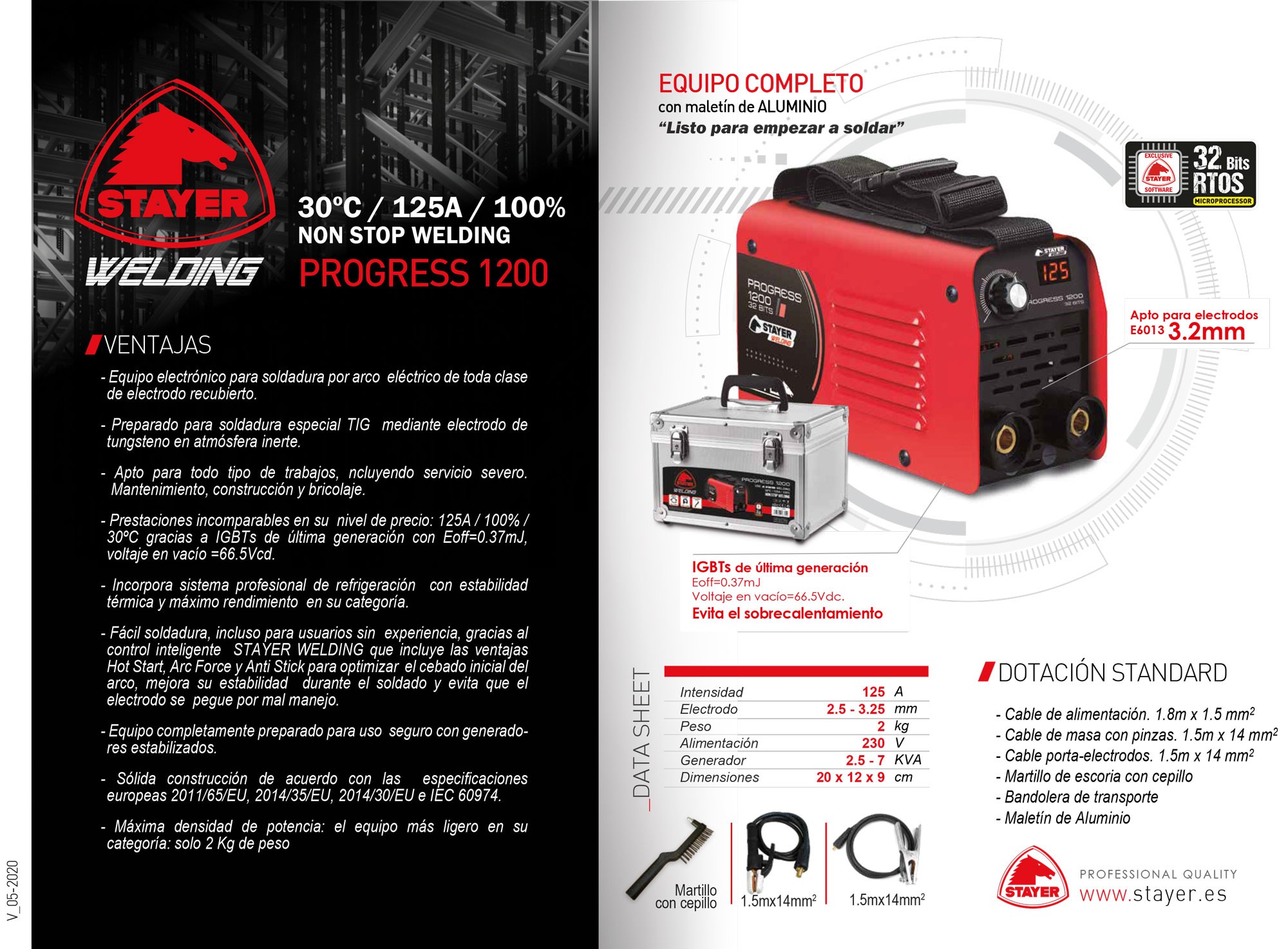 Equipo de soldadura inverter, PROGRESS 1200