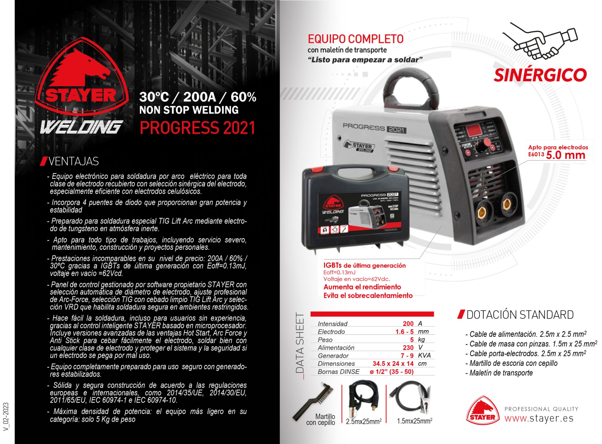 Equipo de soldadura inverter PROGRESS 2021 GEK