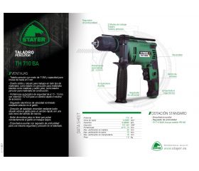 Taladro Percutor, TH 710 BAK (incluye maletín)