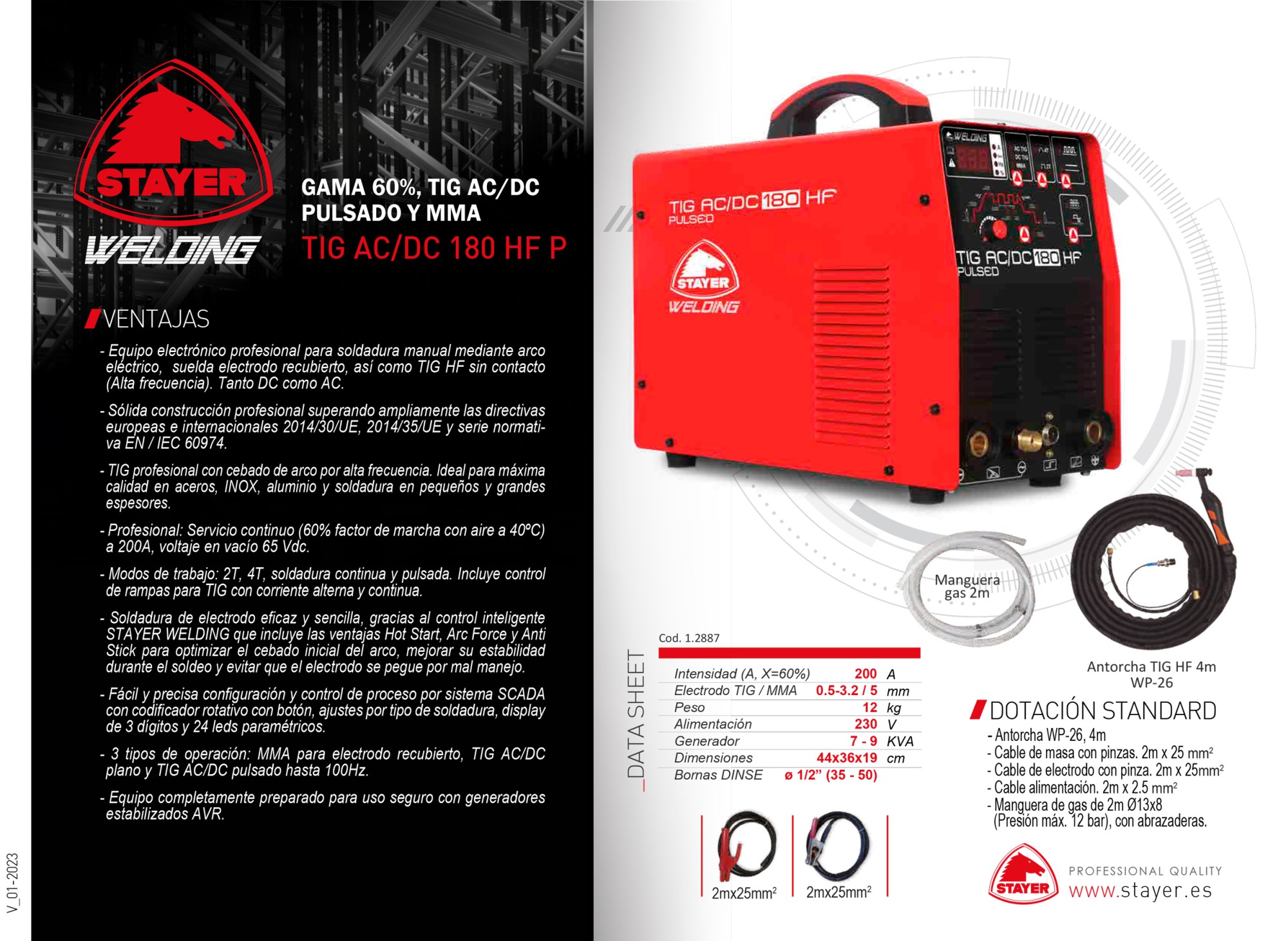 INVERTER ST TIG AC/DC 180 HF B PULSED