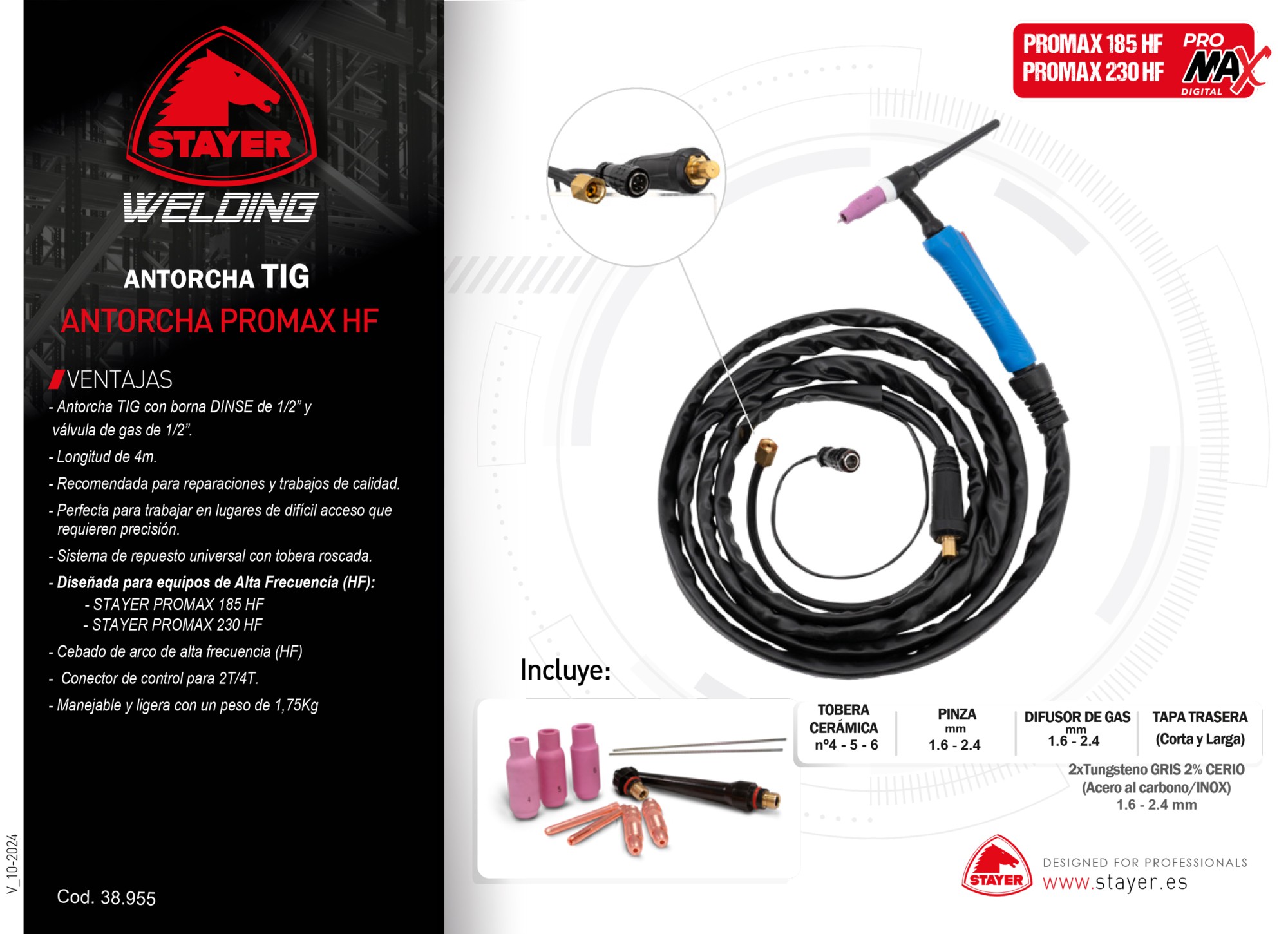 Antorcha TIG para PROMAX