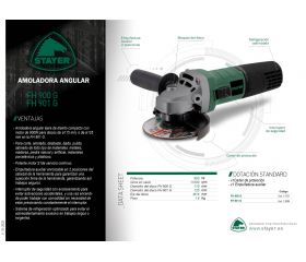 Amoladora Angular de Ø115mm con 900W, FH 900 G