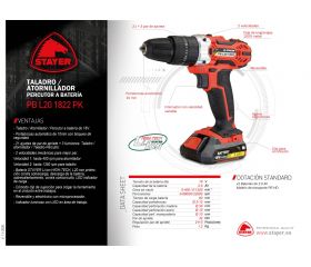 Taladro Atornillador Percutor 18V, PBL20 1822 PK