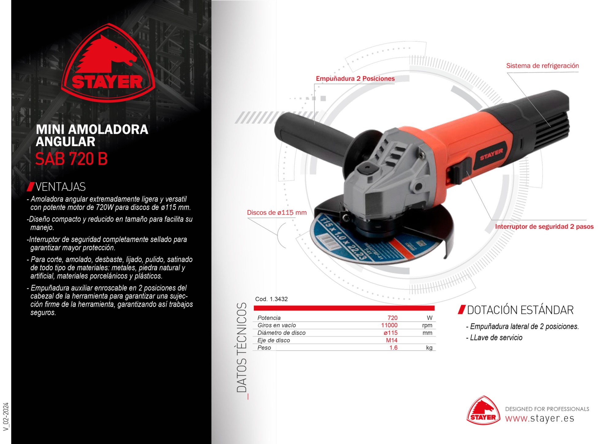 Mini Amoladora angular SAB 720