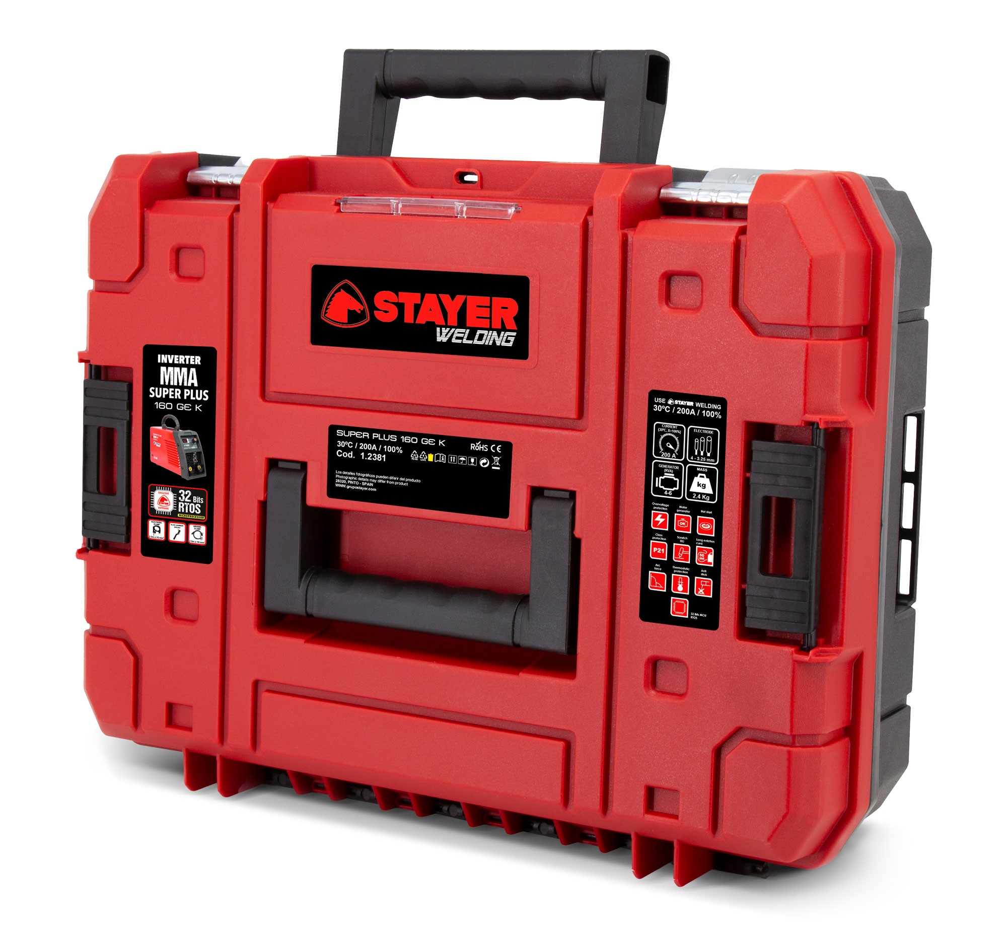 Equipo de soldadura inverter, SUPER PLUS 160 GEK