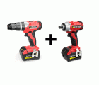 Conjunto de Taladro atornillador + Atornillador de impacto, SET PBL 224 + ISL 224 K (IKF)