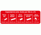 Ingletadora con mesa superior, SC 210 C