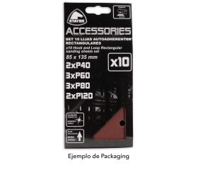 Set 10 Lijas 85 x 135 mm