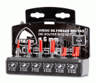 Set 6 fresas rectas
