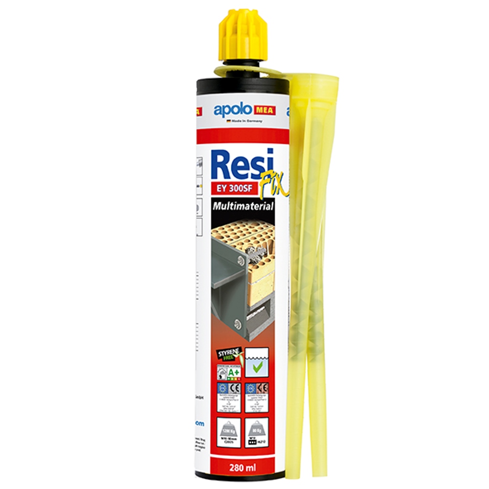 Anclaje químico ResiFIX EY 300 SF sin estireno , Epoxy 2 canulas