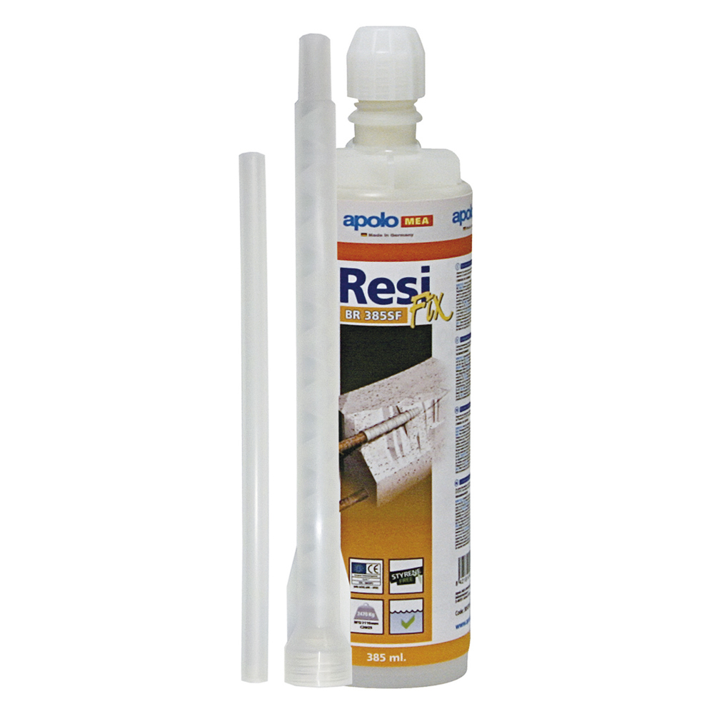 Anclaje químico ResiFIX CRPE 385 SF sin estireno , Pure-epoxy 2 cánulas