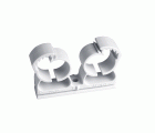 Abrazadera doble de nylon Abranyl® multidiámetro ABMD Ø 20-25 color Blanco