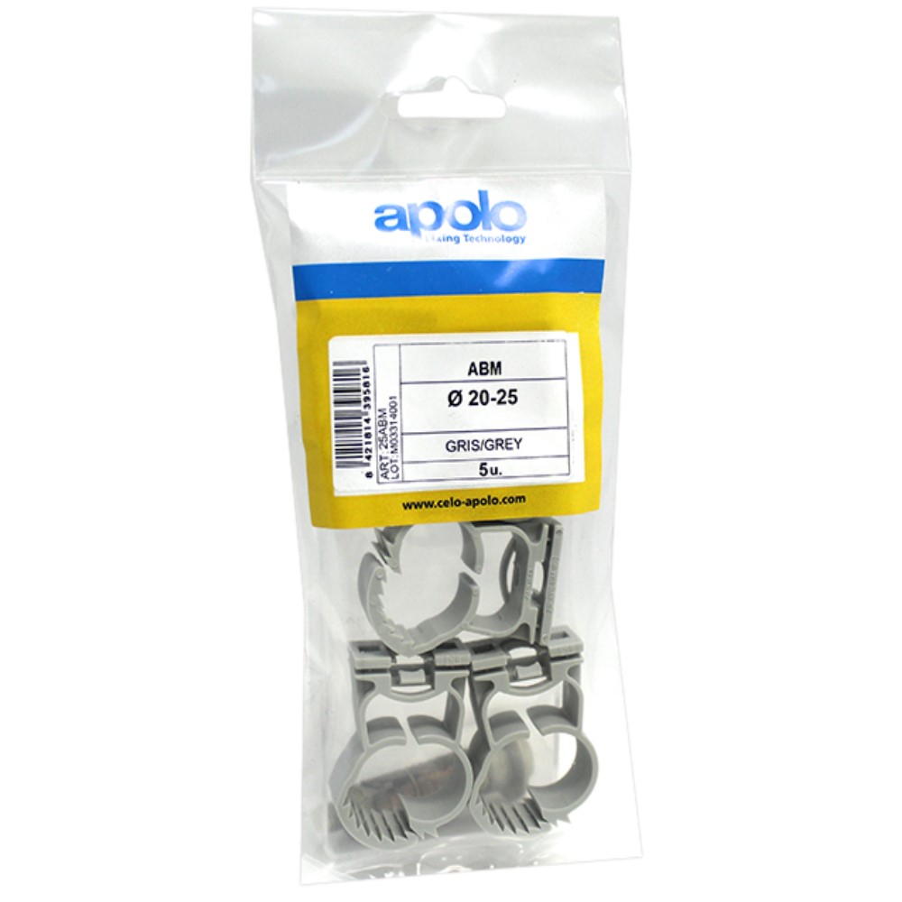 Bolsa abrazadera Abranyl de nylon nylon ABM Ø 25/32 mm Nylon Gris