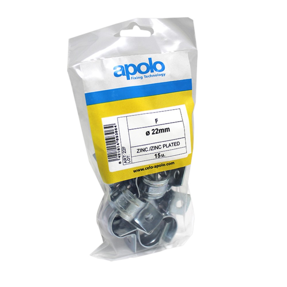 Bolsa grapa metálica F Ø 40 mm acero cincado