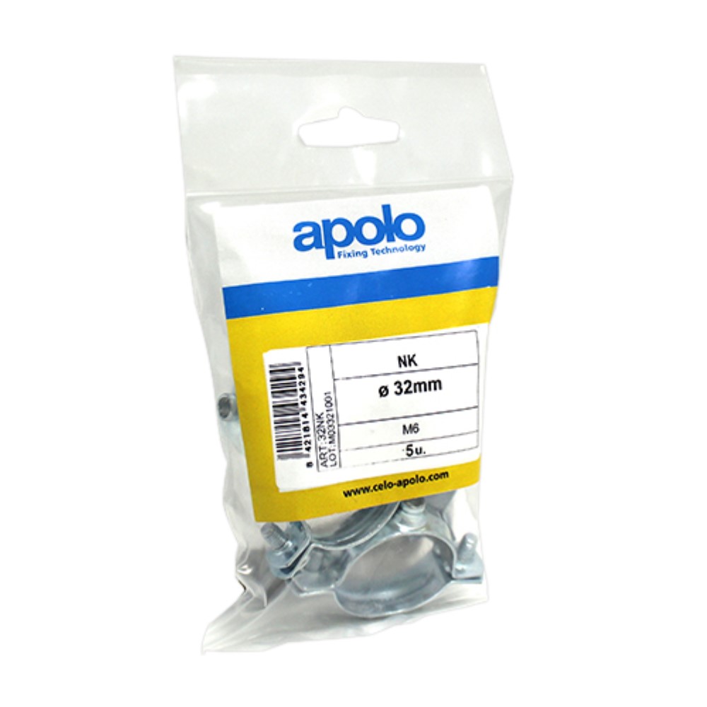 Bolsa abrazadera metálica tipo NK Ø 40 mm acero cincado