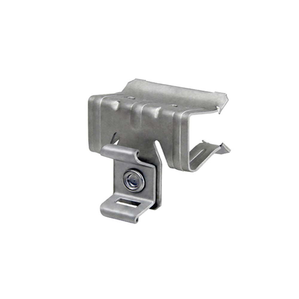 Clip viga para brida 1,5-4 con orificio 9x3 recubrimiento láminas de zinc aluminio gris