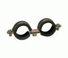 Abrazadera metálica doble Isofónica M6 tipo LID Ø 22 mm acero bicromatado