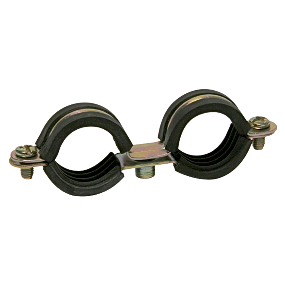 Abrazadera metálica doble Isofónica M6 tipo LID Ø 22 mm acero bicromatado