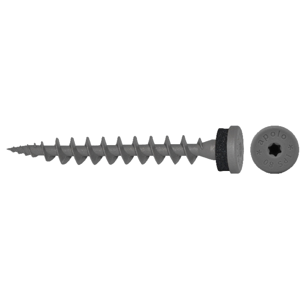 Tornillo de plástico para aislamiento IPS 80 color gris
