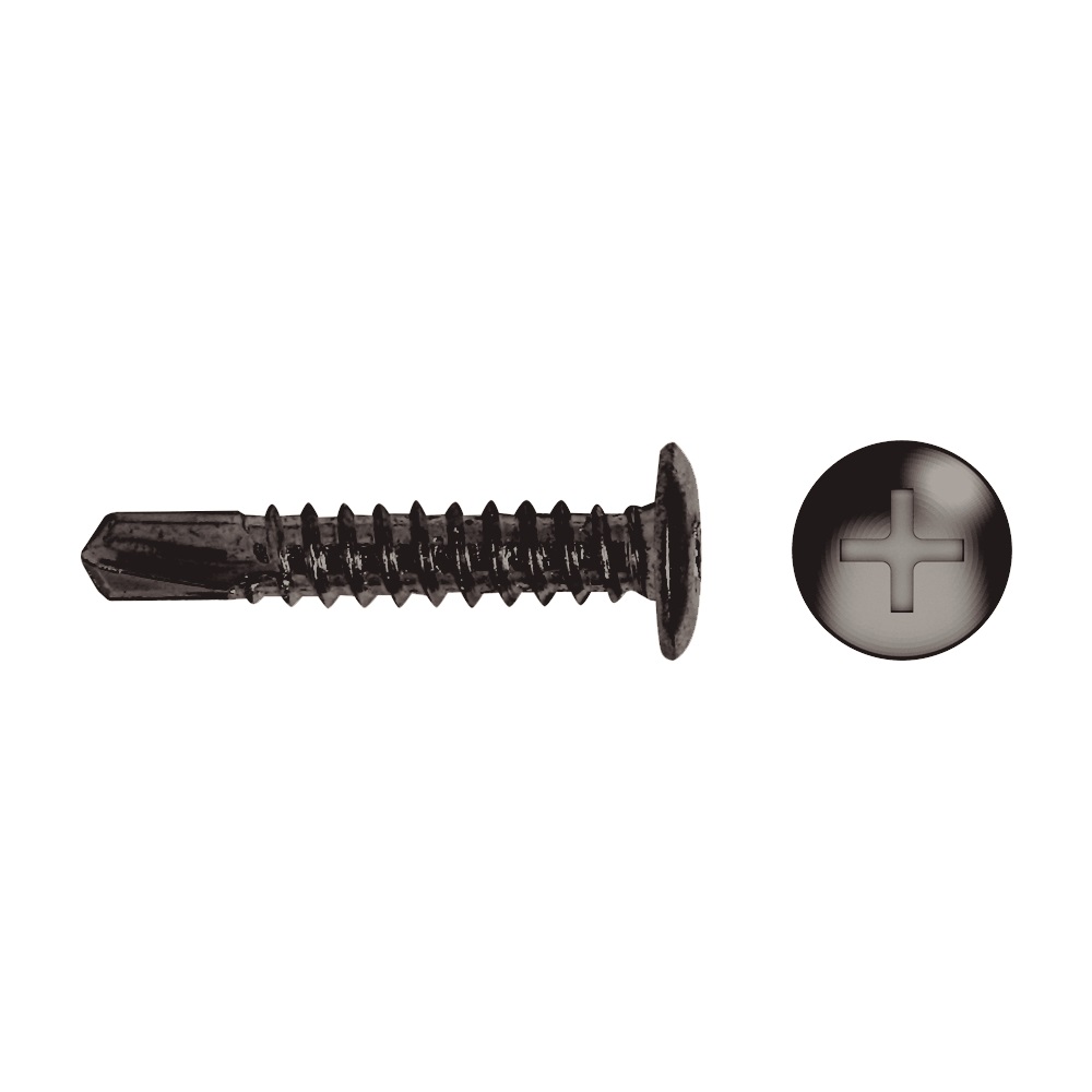 Tornillo FST punta broca cabeza baja impronta PH Ø4,2x19 cincado negro