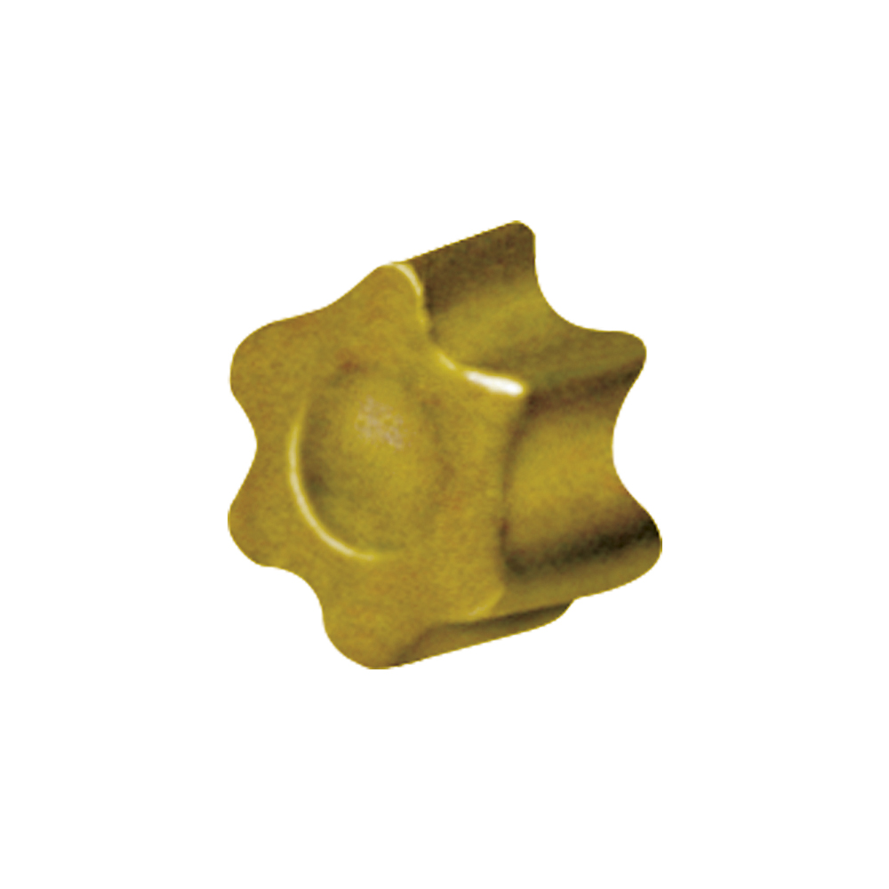 Tapón estrella de zamak TX20 bicromatado para hacer inviolables todos losTornillos con impronta TX, TORX ó SIT.