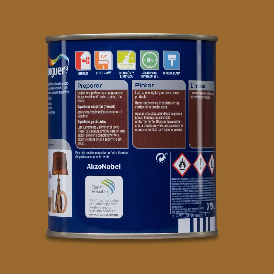 Esmalte Efecto Madera Sapeli Bruguer 0,750L