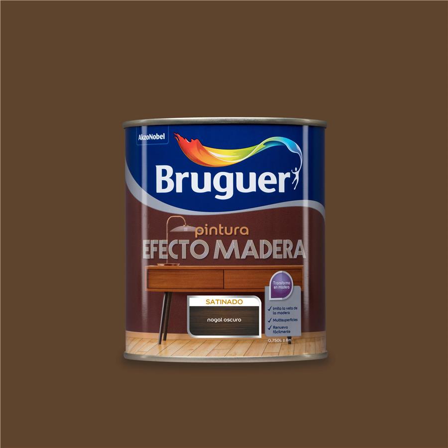 Esmalte Efecto Madera Nogal Oscuro Bruguer 0,750L