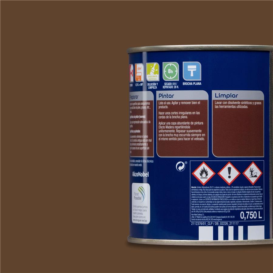 Esmalte Efecto Madera Nogal Oscuro Bruguer 0,750L