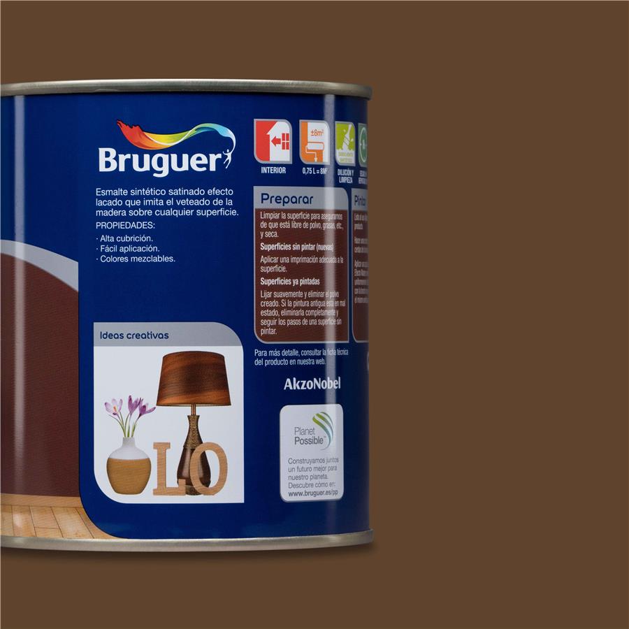 Esmalte Efecto Madera Nogal Oscuro Bruguer 0,750L