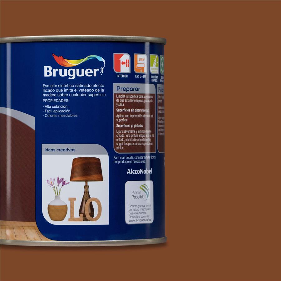 Esmalte Efecto Madera Caoba Bruguer 0,750L