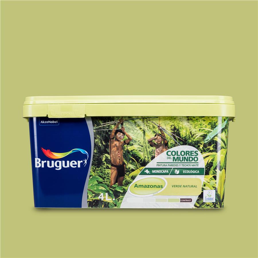 Pintura plástica de interior Amazonas Verde Natural Bruguer 4L