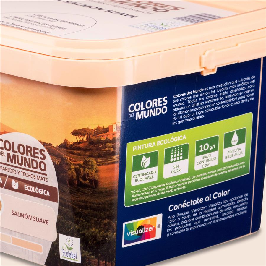 Pintura plástica de interior Toscana Salmón Suave Bruguer 4L