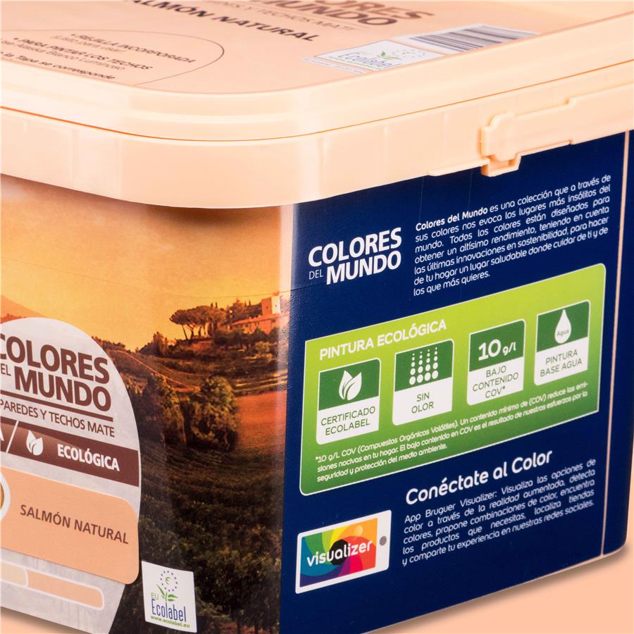 Pintura plástica de interior Toscana Salmón Natural Bruguer 4L