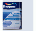 Pintura plástica de interior Mediterráneo Azul Suave Bruguer 0,750L