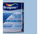 Pintura plástica de interior Mediterráneo Azul Natural Bruguer 0,750L